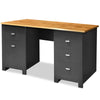 Computer Desk With 4 Drawer & Door PC Laptop Table Home Office Study Workstation