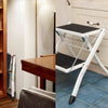 2 Step Ladder Stool Safety Anti Slip Rubber Mat Tread Steel Folding Frame DIY