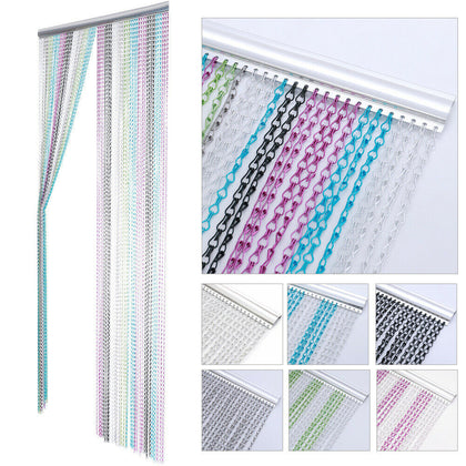 Aluminum Door Curtain Metal Chain Fly Insect Blinds Prevent Screen Link 6 Colors