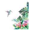Tropical Leaves Flowers Bird Wall Sticker Living Room Wallpaper Home Wall Decal