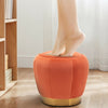 Modern Design Stool Pouffe Velvet Padded Metal Base Vanity Stool Footrest Chair