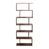 Wood Bookcase Bookshelf S Shape 6 Tier Shelves Free Shelving Storage White Unit