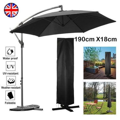 Waterproof Large Parasol Umbrella Cover 1.9M Garden Outdoor Furniture Protect UK