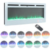 36 40 50 60" Electric Fireplace 12 Color LED Insert/Wall Mounted Heater Timer UK