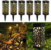 Solar Powered Garden Post Lights Waterproof LED Outdoor Yard Path Lighting UK