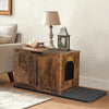 Cat Litter Box Enclosure Furniture Wooden Kitty Hidden Washroom Toilet Dual Door