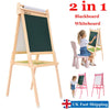 2in1 Children Kids Magnetic Wood Blackboard Whiteboard Easel Paint Drawing Board