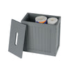 Wooden gray Crisp Finish Small Toilet Cleaning Product Storage Tidy Box Unit