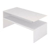 Rectangle Coffee Table Wood Living Room Tables Storage Shelf 2 Tiers Stand Rack
