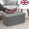 Fine Linen Folding Storage Ottoman Pouffe Seat Foot Stool Storage Box Bench UK