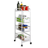 4 Tier Slim Kitchen Shelf Fruit Vegs Holder Trolley Rack Pull Out Storage Basket