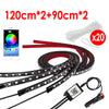 4x RGB LED Under Car Light Strip Underglow Body Neon Lamp Kit Phone App Control
