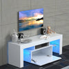 Modern TV Unit Stand Cabinet White Sideboard High Gloss Door Matt Body LED Wood