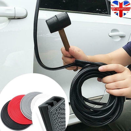 5M Car Door Boot Edge Protector Strip Trim U Shape Guard Seal Rubber Black red