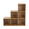 6 Cube Step Storage Bookcase Unit Shelf Home Office Organiser Display Box NEW