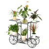 Metal Outdoor Plant Stand Flower Pots Holder Display Shelf Rack Garden Decor