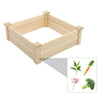 Wooden Raised Garden Planting Bed Vegetable Flower Plants Planter Trough 60*60CM