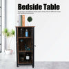 Retro Industrial Bedside Table Night Stand Storage Cabinet - Living Room Bedroom