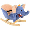 Children Kids Wooden Rocking Horse Rocker Elephant Ride On Toy Gift Seat Songs