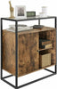 Industrial Style Cabinet Storage Cupboard Slim Unit Small Sideboard Vintage