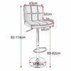 Bar Stool Kitchen Breakfast Linen Swivel High Adjustable Chrome Gas Lift Chairs