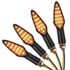4X Motorcycle Mini Turn Signal Lights Amber Indicator Lamp M10 Universal 12V