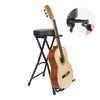 Folding Guitar Stool Heavy Duty Stage Player Bar Stand Chair w /Guitar Support
