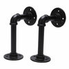 2/4Pcs Pipe Shelf Brackets Industrial Iron Rustic Wall Floating Shelves Supports