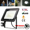 Slim LED Security Floodlight Outdoor Garden PIR Motion Sensor Wall Flood Lights