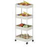 Narrow Slim Kitchen Storage Trolley Fruit Vegetable Gap Rack Basket Shelf Cart