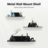 Set of 3 Industrial Metal Floating Wall Shelves Rustic Farmhouse Designed Shelf