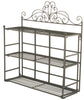 Black Scroll Metal 3 Tier Shelf Storage Unit Shabby Chic Bathroom Wall Rack
