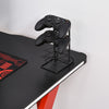 Ergonomic Gaming Desk with Hook Cup Holder LED & Cable Management