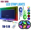 LED Strip Lights 5050 RGB Light Colour Changing Tape Cabinet TV USB Bluetooth UK