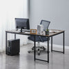 L-shaped Corner Computer Desk Office Workstation Metal Leg Home Table&Stand MDF
