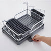 Extendable PLATE DISH CUTLERY CUP DRAINER DRAINING RACK DRIP TRAY PLATES HOLDER