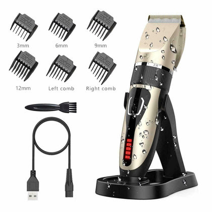 New Electric Mens Hair Clippers Beard Body Trimmer Shaver Barber Set Cutting UK