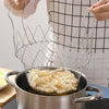 3 in 1 Folding Chip Fryer Basket Fries Fruit Pan Stainless Steel Multi-use Item