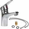 Waterfall Bathroom Monobloc Basin Sink Mixer Tap Chrome Single Lever with 2Hoses