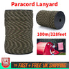 328 FT 550 Paracord Rope 9 Strand Parachute Cord 100M Towing Tent rope