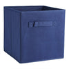 6X Folding Blue Canvas Storage Box Collapsible Fabric Cube Drawer Space-Saving