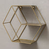 Home Office Wall Shelf Decor Storage Hexagon Metal Wire Modern ACB#