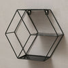 Home Office Wall Shelf Decor Storage Hexagon Metal Wire Modern ACB#