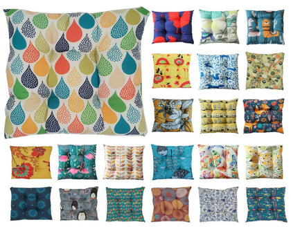 Funky Seat Pad Dining Room Garden Kitchen Chair Cushions Tie On Many Colours