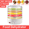 5 Tray 350W Electric Food Dehydrator Veg Preserver Machine Fruit Meat Beef Dryer