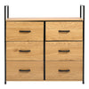 3/4/6 Drawers Chest of Drawers Bedroom Storage Cabinet Fabric Organizer Unit Oak