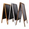 Double Sided Wooden A-Frame Freestanding Writing Blackboard Sidewalk Chalkboard