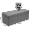 Fine Linen Folding Storage Ottoman Pouffe Seat Foot Stool Storage Box Bench UK