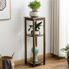Bamboo Plant Flower Stand Sofa Side End Table Living Room Bonsais Display Decor