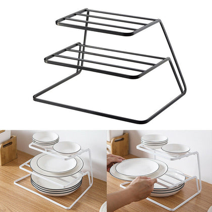 Kitchen Dish Drainer Cup and Dish Organizer 2 Tier Dish Rack Durable Iron Art UK